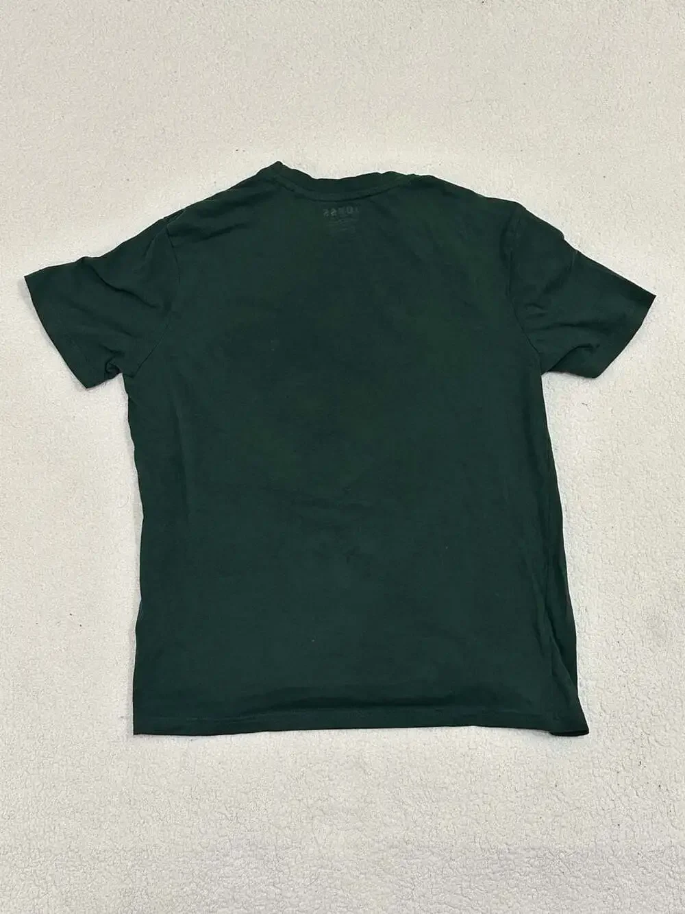 GUESS Men's Eco Short Sleeve Embossed Triangle Logo Tee in Dark Green - Picture 4 of 4